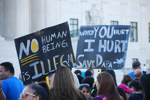 Signs in support of immigration reform