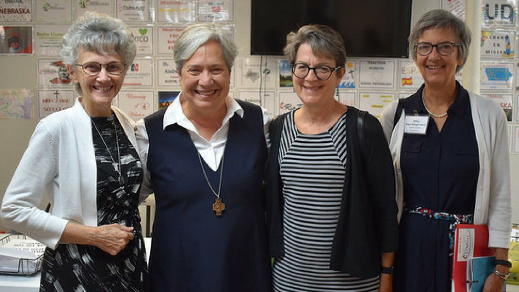 Bishop Johnson, Sister Norma, Bishop Dyck and Bishop Ward pose for a photo.