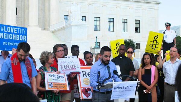 People protesting anti-immigrant legislation