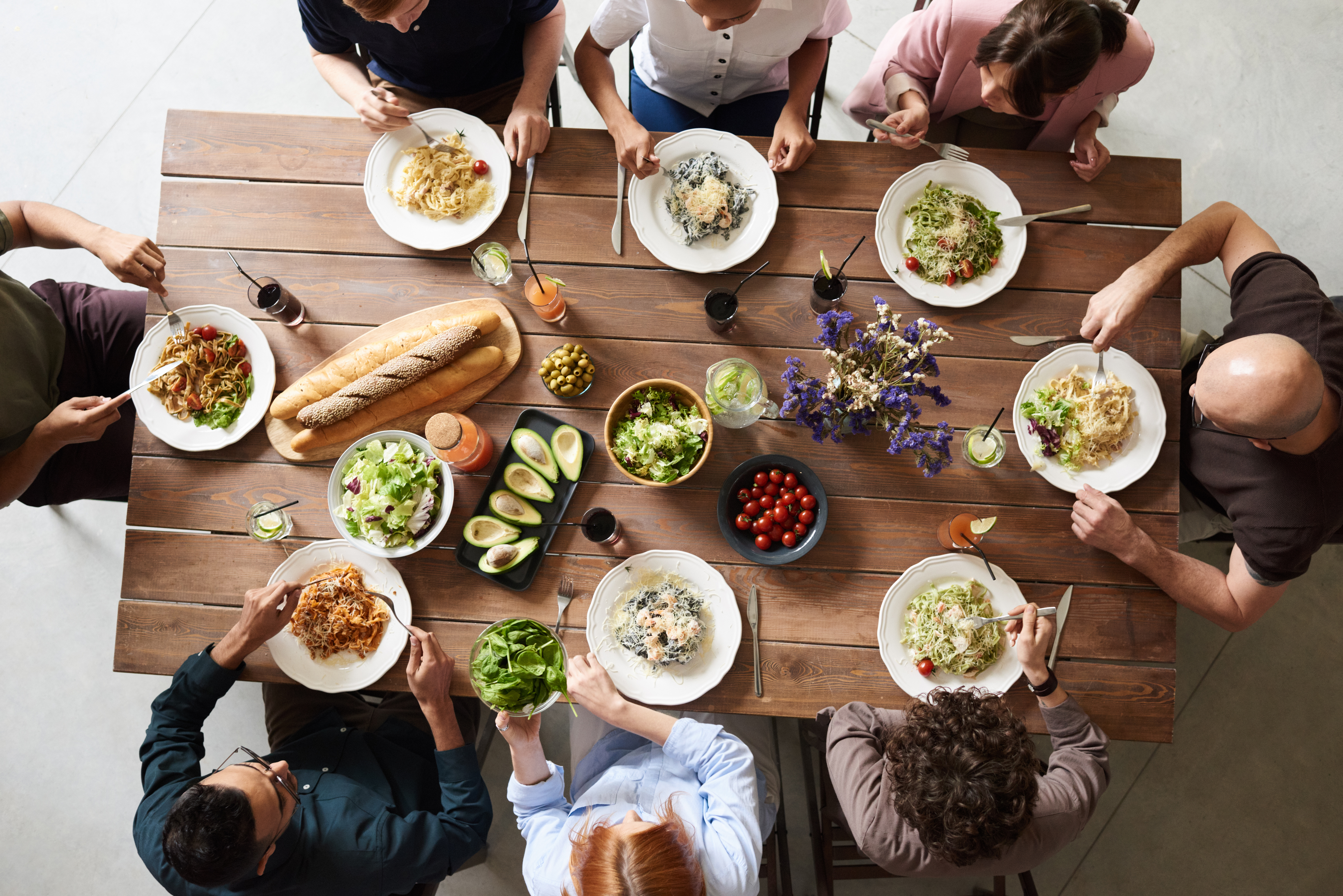 people eating at a table