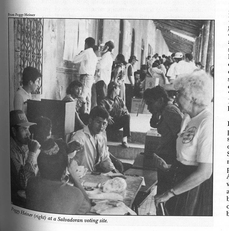 Church and Society staff observe 1994 El Salvador elections