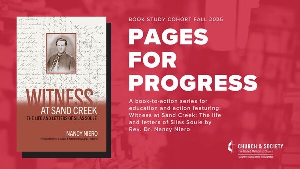 Book Cover for Witness at Sand Creek: The life and letters of Silas Soule by Rev. Dr. Nancy Niero. The cover is brown and white and features a photo of Silas Soule with handwritten letters in the background.