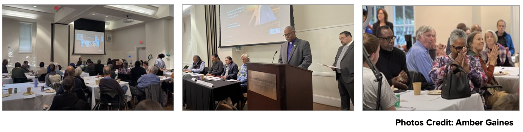 Image of Bishop Trimble and Sand Creek Exhibit opening participants